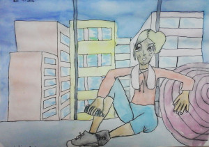 Acuarela y tinta sobre papel