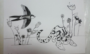 Tinta china sobre papel